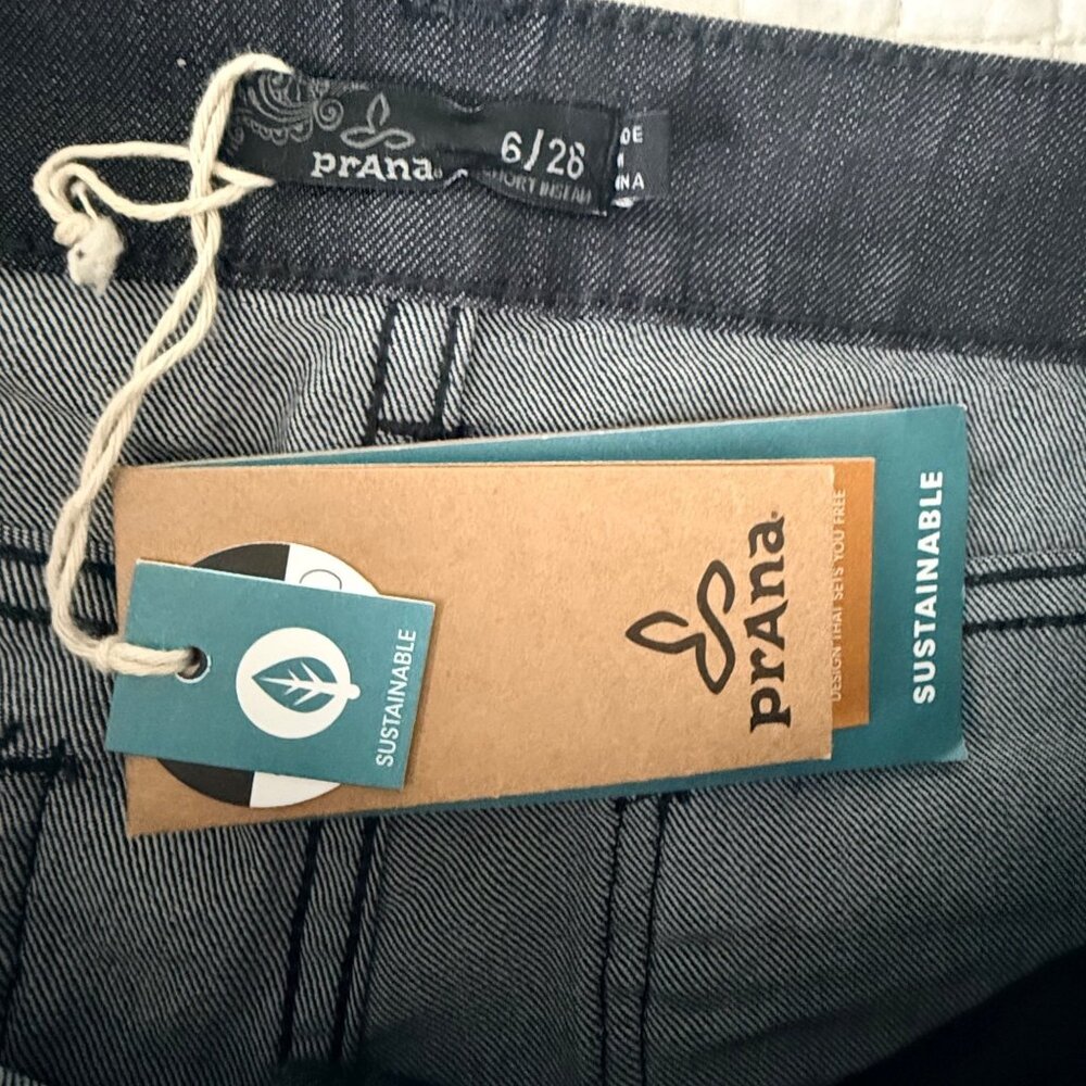 Prana Sustainable Denim Jeans 6/28 Short Inseam 30" Organic Cotton Blend Stretch - Picture 3 of 6